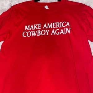 RED “Make America Cowboy Again” CAVENDERS TEE